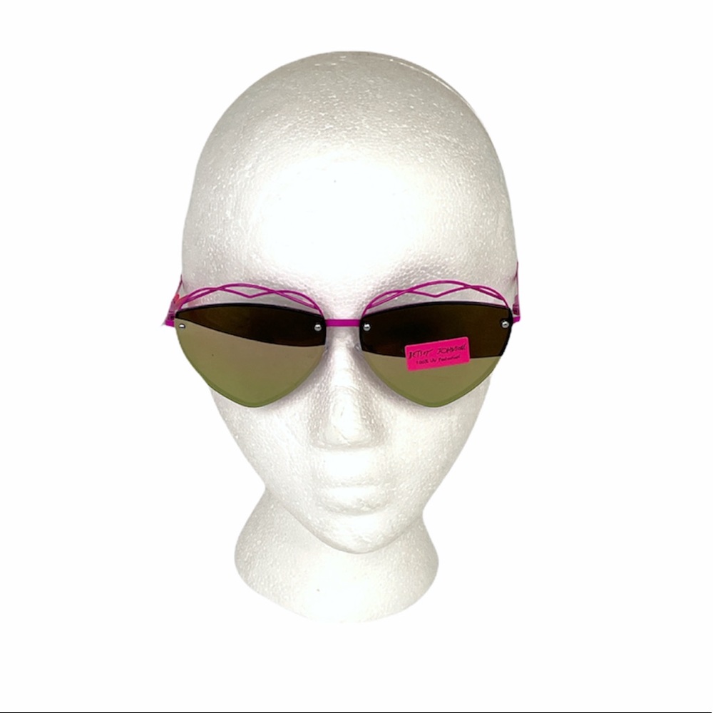 Betsey Johnson Heart Shaped Sunglasses, Pink